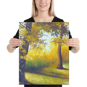 Autumnal Road Canvas Print - Left Side