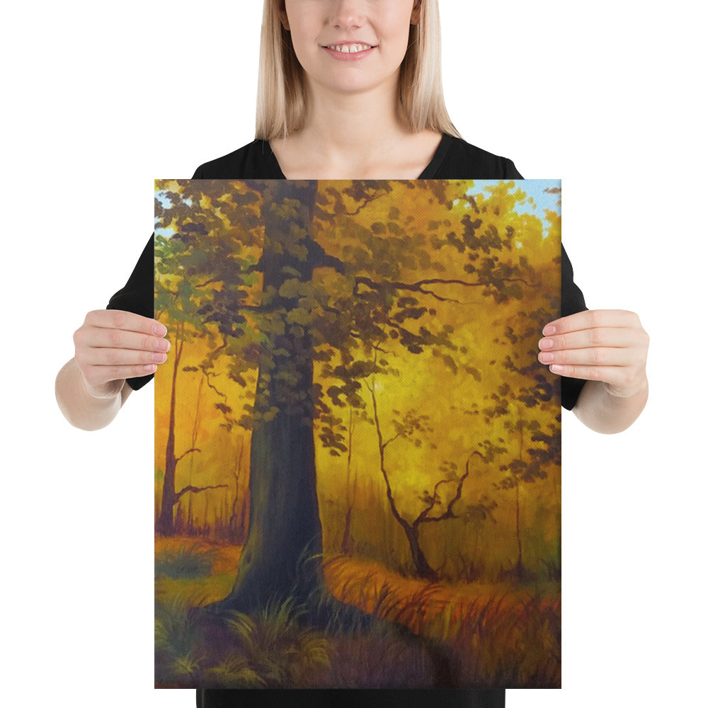 Autumnal Road Canvas Print - Right Side