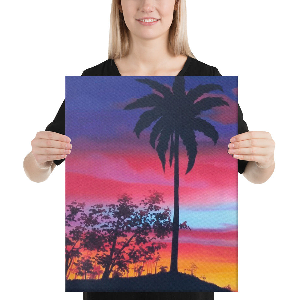 Sunset Cocora Park Canvas Print - Left Side