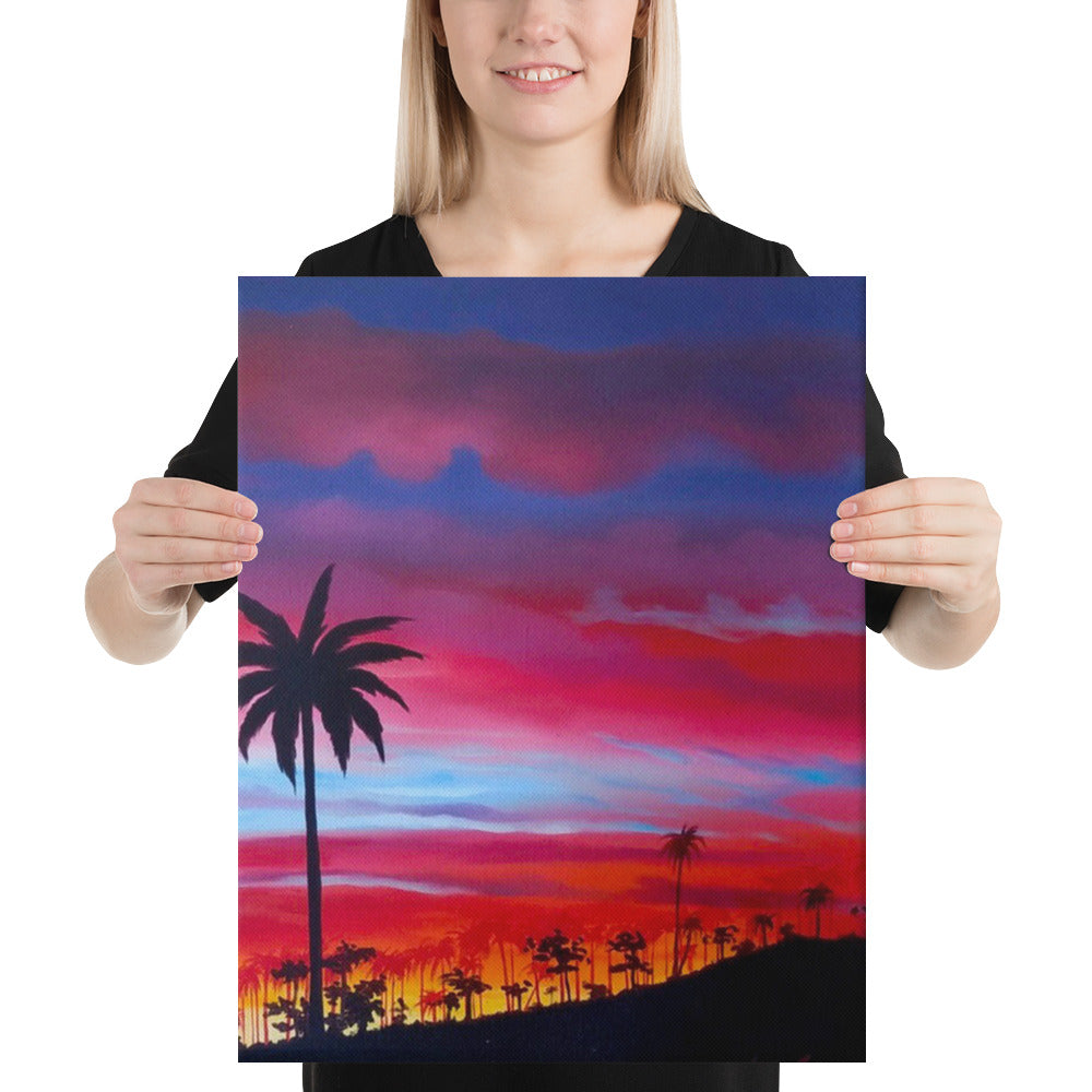 Sunset Cocora Park Canvas Print - Right Side