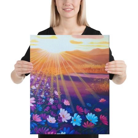 Sunrise Blossom Canvas Print - Middle