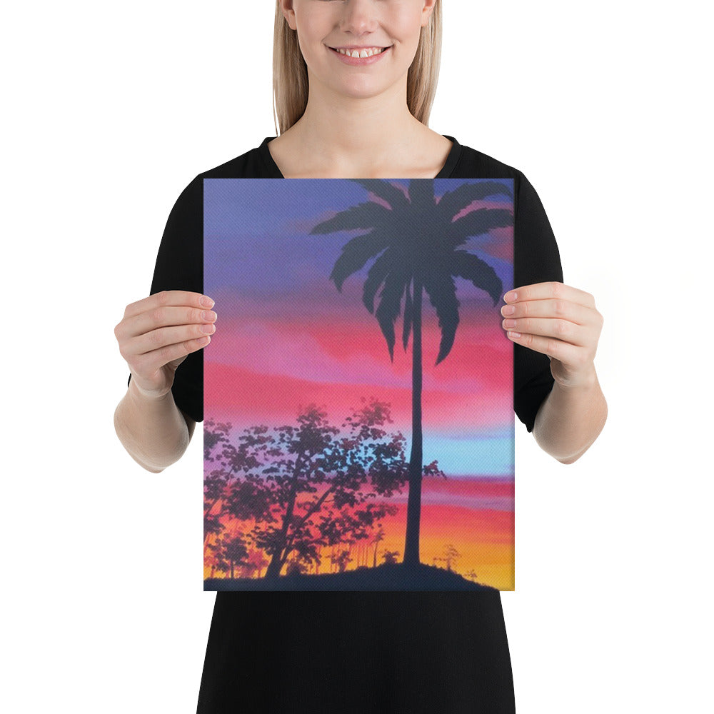 Sunset Cocora Park Canvas Print - Left Side