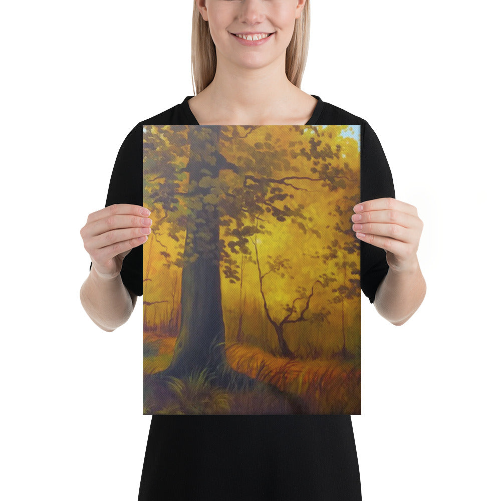 Autumnal Road Canvas Print - Right Side