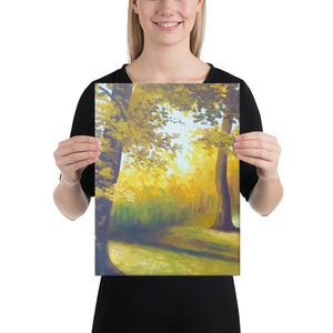 Autumnal Road Canvas Print - Left Side