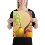 Bronze Jug and Fruit Bowl Canvas Print - Middle