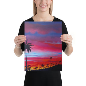 Sunset Cocora Park Canvas Print - Right Side
