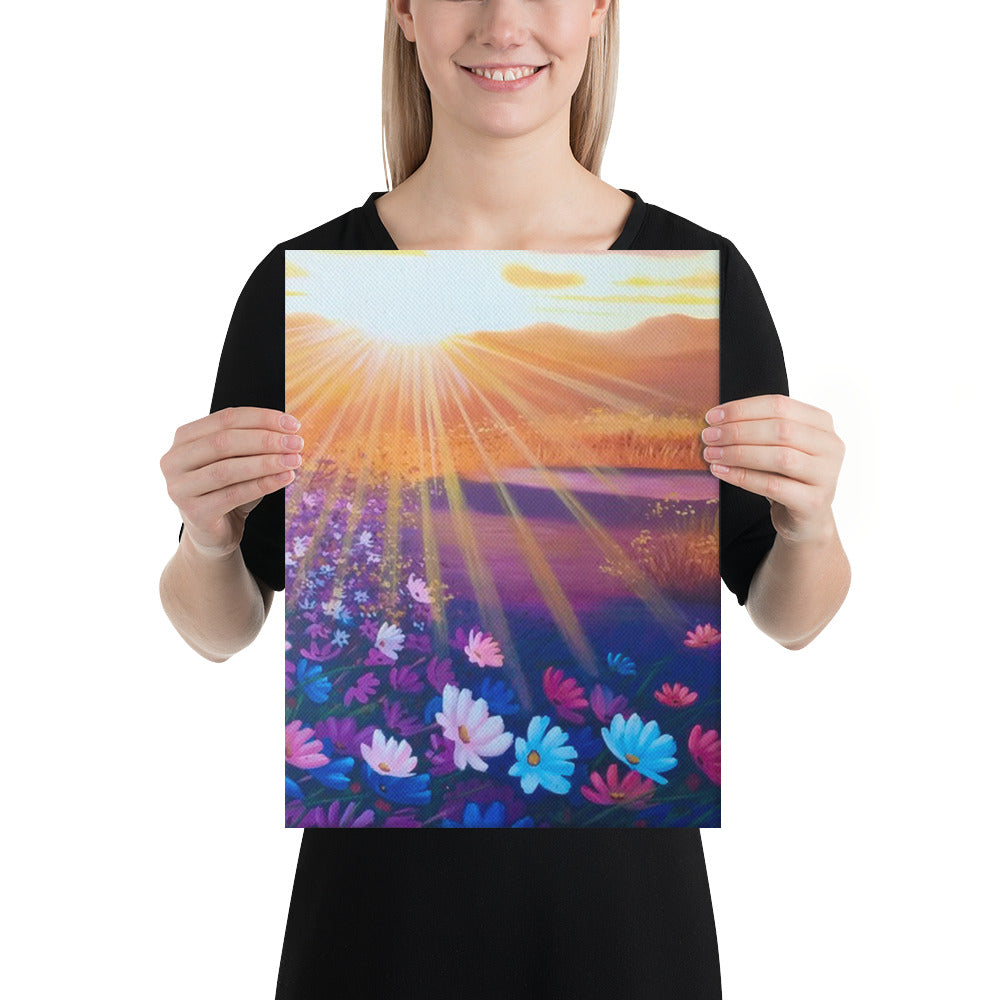 Sunrise Blossom Canvas Print - Middle