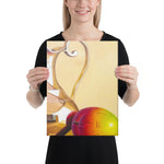 Bronze Jug and Fruit Bowl Canvas Print - Right Side