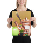 Bronze Teapot and Sugar Bowl Canvas Print - Middle